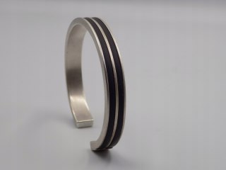 Piękna, damska, srebrna bransoletka BANGLA, KOŁO + guma srebro 925 GLtd