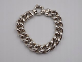 Piękna, damska, srebrna, duża, bransoletka - srebro 925 biżuteria - VINTAGE