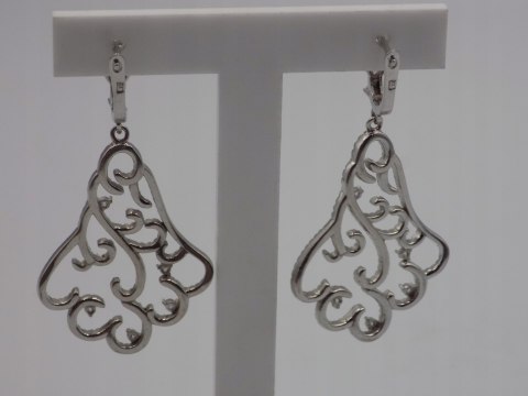 Piękne, damskie, srebrne kolczyki CYRKONIE srebro 925 zapięcie angielskie