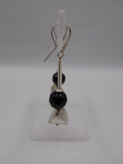 Piękne, stare, damskie, srebrne, długie kolczyki-srebro - VINTAGE biżuteria