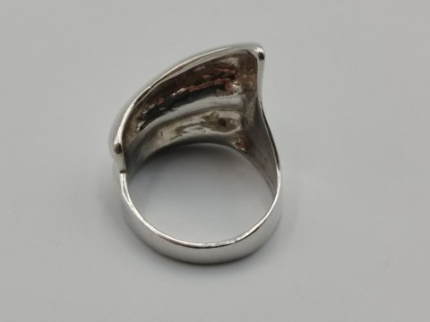 Piękny autorski stary damski srebrny pierścionek r.17 VINTAGE biżuteria