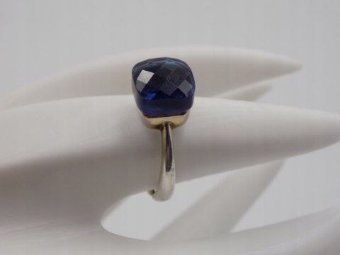 Piękny, damski, srebrny pierścionek CYRKONIA srebro - rozmiar regulowany