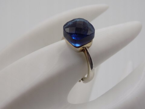 Piękny, damski, srebrny pierścionek CYRKONIA srebro - rozmiar regulowany