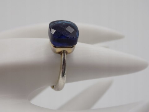 Piękny, damski, srebrny pierścionek CYRKONIA srebro - rozmiar regulowany