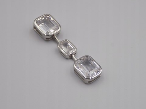 Piękny, damski, srebrny wisiorek / zawieszka CYRKONIE-srebro 925 biżuteria