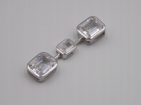 Piękny, damski, srebrny wisiorek / zawieszka CYRKONIE-srebro 925 biżuteria