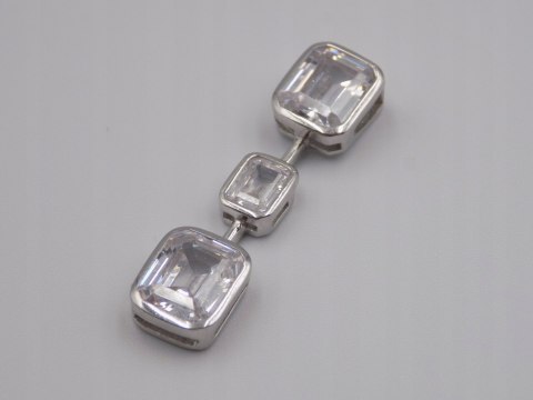 Piękny, damski, srebrny wisiorek / zawieszka CYRKONIE-srebro 925 biżuteria