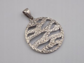 Piękny, damski, srebrny, wisiorek / zawieszka KOŁO - srebro 925 - biżuteria
