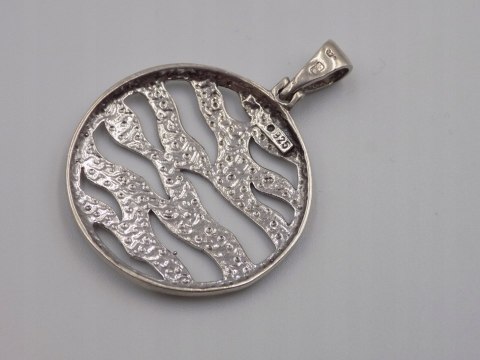 Piękny, damski, srebrny, wisiorek / zawieszka KOŁO - srebro 925 - biżuteria