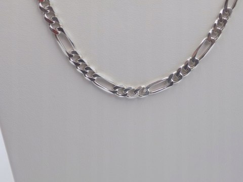 Piękny, srebrny, męski łańcuszek wzór FIGARO srebro 925 - 50 cm; 22,60 g.