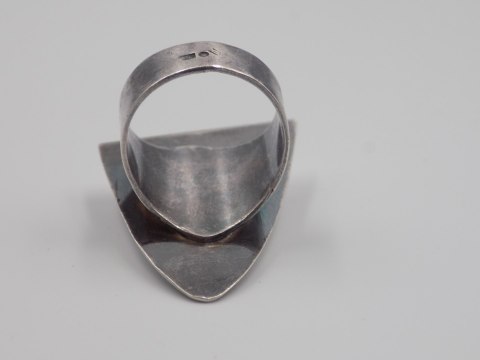 Piękny, stary, damski, srebrny pierścionek z bursztynem, srebro 925 roz. 18