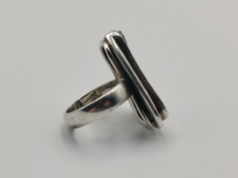 Piękny stary srebrny damski pierścionek MUSZLA ABALONE r.17 biżuteria