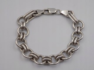 Stara, piękna, damska, srebrna bransoletka KÓŁECZKA - srebro 925 Vintage