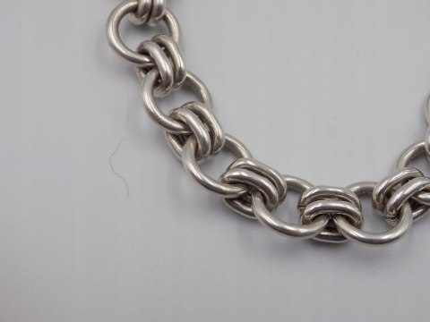 Stara, piękna, damska, srebrna bransoletka KÓŁECZKA - srebro 925 Vintage