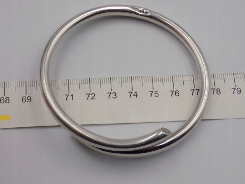 Stara, piękna, damska srebrna bransoletka KOŁO BANGLA srebro 925 biżuteria