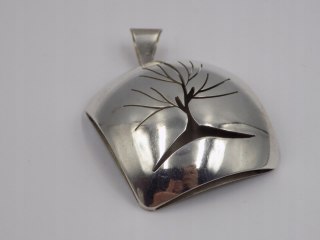 Stary, damski, srebrny wisiorek / zawieszka DRZEWO - srebro 925 - biżuteria