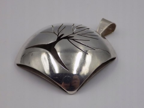 Stary, damski, srebrny wisiorek / zawieszka DRZEWO - srebro 925 - biżuteria