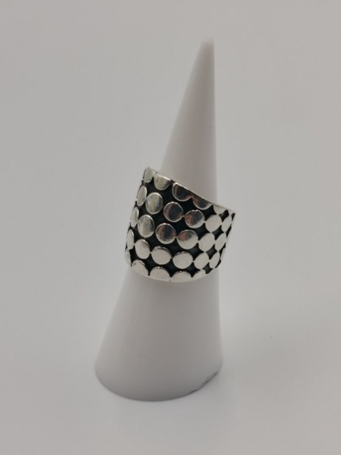 Stary piękny srebrny damski pierścionek/obrączka KÓŁECZKA r.10/11 VINTAGE