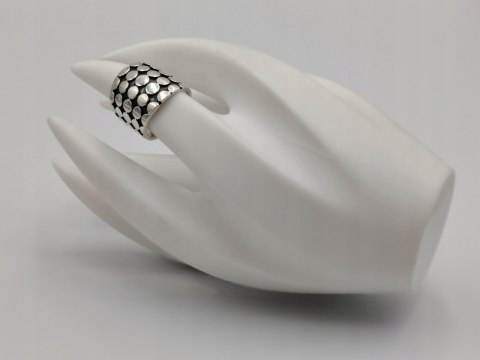 Stary piękny srebrny damski pierścionek/obrączka KÓŁECZKA r.10/11 VINTAGE