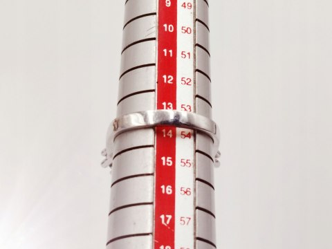 Piękny srebrny damski pierścionek CYRKONIE r.13/14 - VINTAGE biżuteria