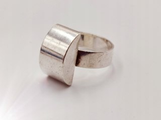 Piękny srebrny damski pierścionek "PÓŁKOLE" r.13 - VINTAGE biżuteria