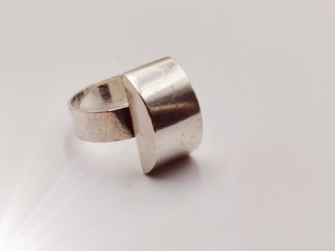 Piękny srebrny damski pierścionek "PÓŁKOLE" r.13 - VINTAGE biżuteria