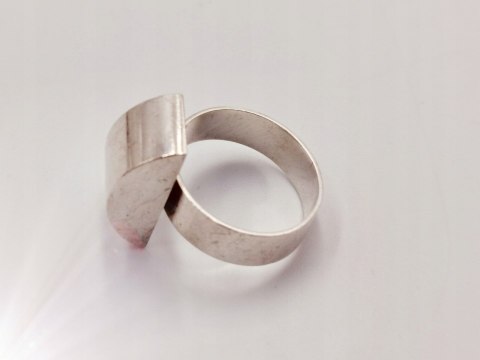 Piękny srebrny damski pierścionek "PÓŁKOLE" r.13 - VINTAGE biżuteria