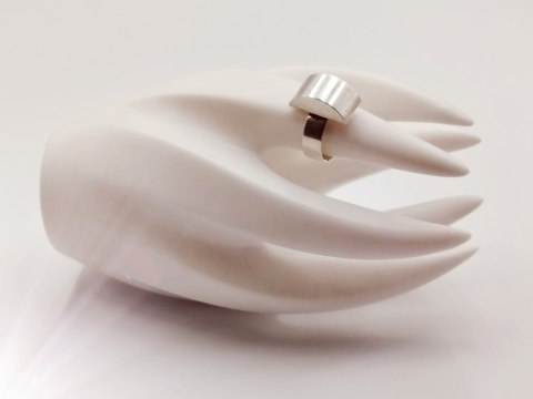 Piękny srebrny damski pierścionek "PÓŁKOLE" r.13 - VINTAGE biżuteria