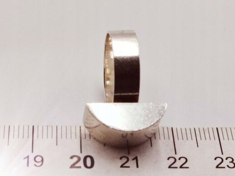 Piękny srebrny damski pierścionek "PÓŁKOLE" r.13 - VINTAGE biżuteria