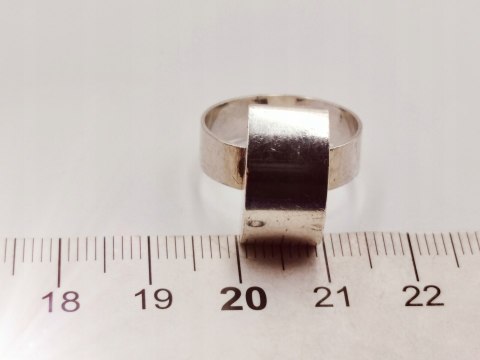 Piękny srebrny damski pierścionek "PÓŁKOLE" r.13 - VINTAGE biżuteria