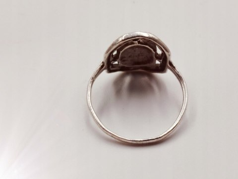 Piękny srebrny damski pierścionek ażurowy SIATECZKA r.14 VINTAGE biżuteria