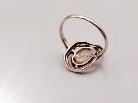 Piękny srebrny damski pierścionek ażurowy SIATECZKA r.14 VINTAGE biżuteria