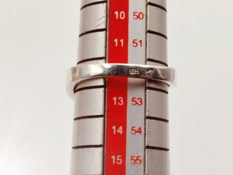 Piękny stary srebrny damski pierścionek BURSZTYN r.12 biżuteria VINTAGE