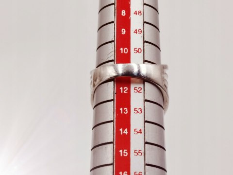 Srebrny damski pierścionek FALE / HARMONIA - roz.11 VINTAGE biżuteria